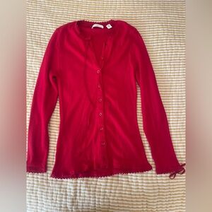 Doen Demo Cardigan in Cherry Red